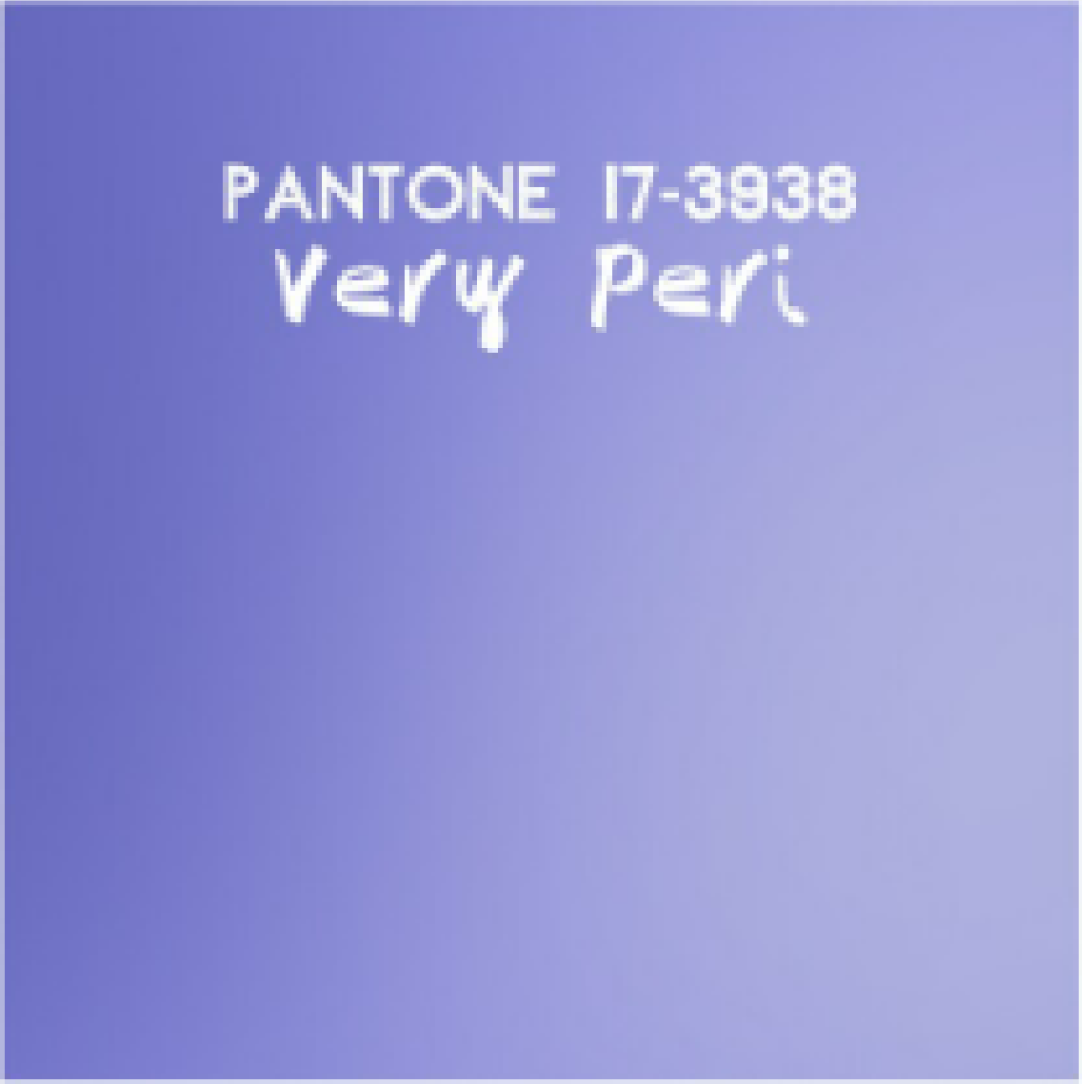 Pantone 17-3938, titled "Very Peri," showcases a gradient of soft purple, highlighting its designation as the Color of the Year.