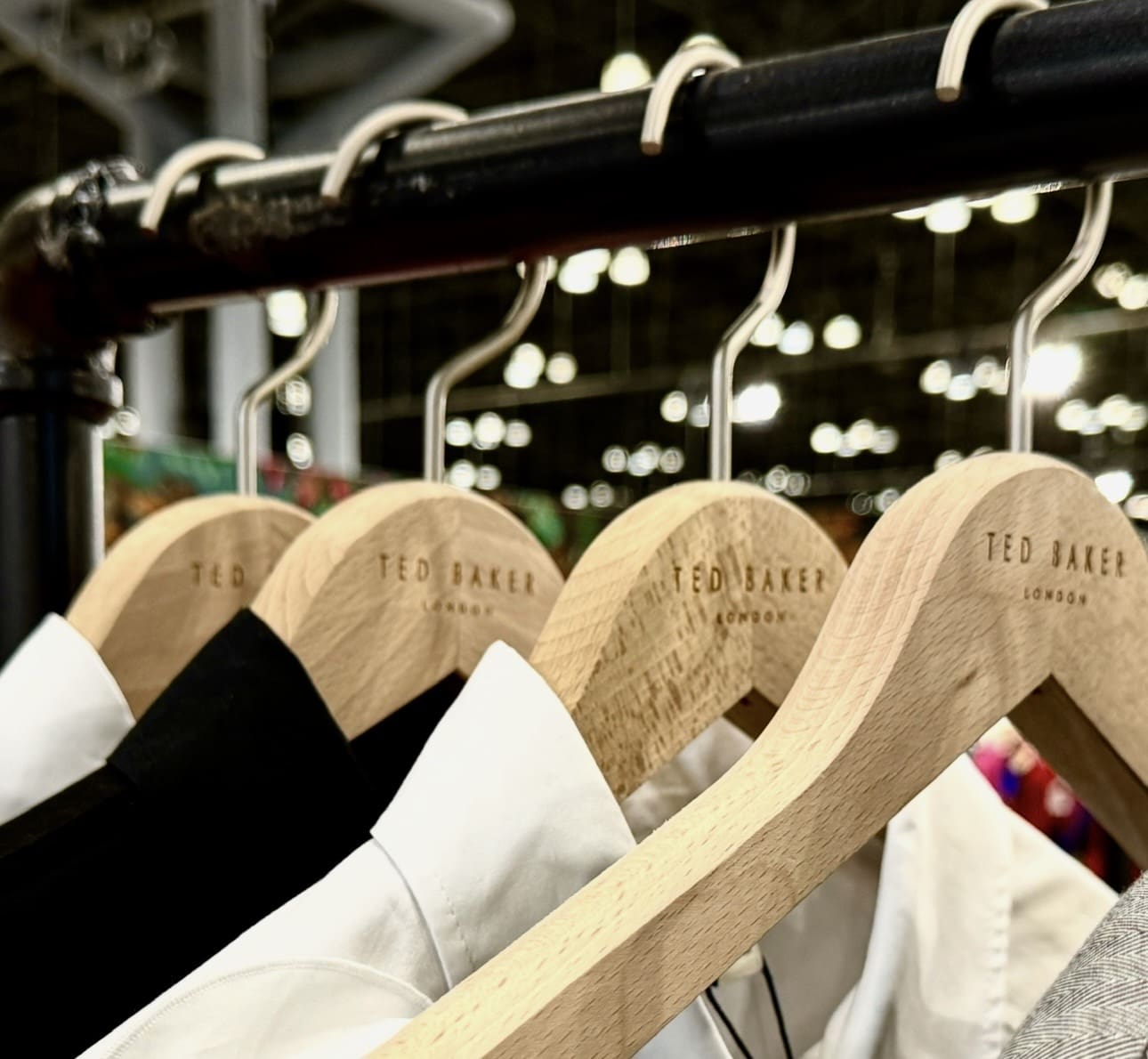 Branded wooden shirt hangers