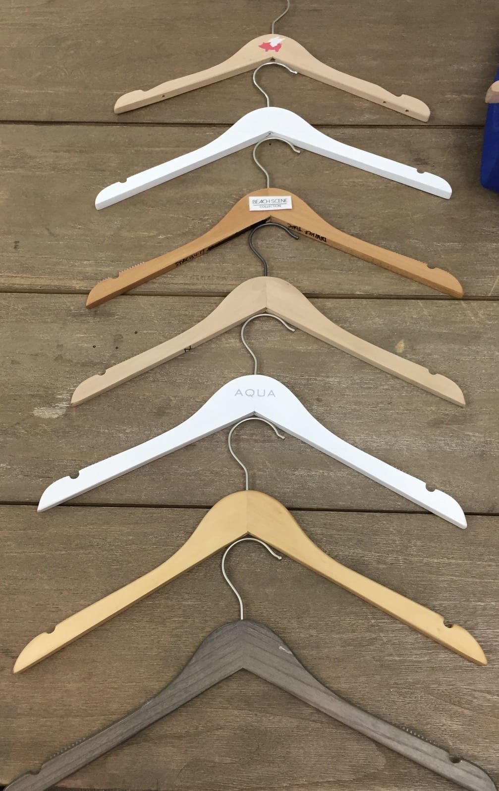 Custom wooden hanger collection